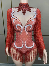 Stage Latin dance cha-cha dance practice suit stretch slim skirt fringe flash small diamond pearl design suit