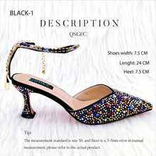 New Gold Glitter Fabric Pointed Toe High Heels With A Variety Of Shapes Of Rhinestones Fashion Party Ladies Shoes And Bag