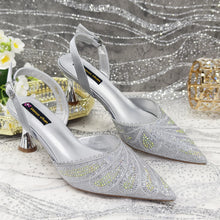 Venus Chan 2025 New Shoes and Bag to Match Orange Colour Pointed-Toe Diamond-Studded Party Women's High Heels Ms. Banguet Scene
