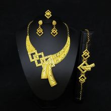 hot selling necklaces earrings bracelets ring jewelry sets four-piece Dubai African bride wedding accessories