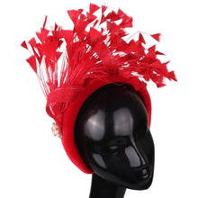 Fashion Wedding Bride Headband Headwear Fancy Feather Hair Band Millinery Hair Accessories With Peals Decor Hair Accessories
