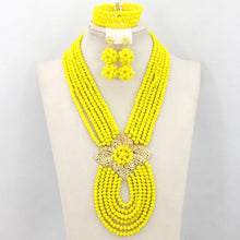 New African Jewelry Set Orange Nigerian Wedding African Beads Jewelry Set Crystal New Bridal Jewelry Set   ABS065