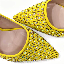 Venus Chan-Nigerian Heel Party for Women Yellow Shoes and Bag Set Rhinestone Handbag Italian Design Wedding INS 2024