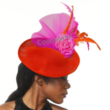 New Fashion Flower Fascinator Wedding Headpiece Women Party Dinner Pillbox Cap With Flower Hair Accessories Ladies Feather Cap