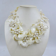 new !!  Latest Design Shell Flowers Wedding Crystal Necklace Women Fashion Necklace  20