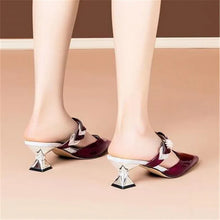 Pointed Designer Slides Fashion Rhinestones Non-Slip Women Slippers Elegant High Heel Outdoor Pearl Party Shoes