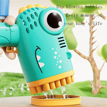 40 hole Dinosaur Bubble Gun Children's Bubble Gun Handheld Fully Automatic Bubble Machine without battery and bubble water