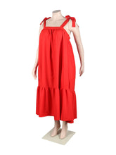 Wmstar Plus Size Dresses for Women New In Summer Clothes Slip Bow Big Hem Solid Elegant Maxi Dress Wholesale Dropshipping 2023