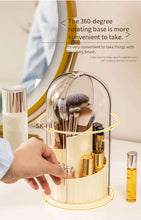 360° Rotating Makeup Brush Holder Desktop Makeup Organizer Cosmetic Storage Box Lipstick Eyebrow Brush Holder Jewelry Container