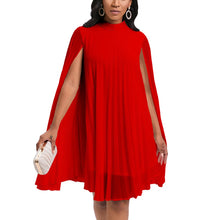 Chiffon Dress for Women Elegant 2024 New Round Neck Batwing Sleeve Loose Knee Length Luxury African Birthday Party Dinner Dress