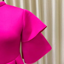 Elegant Party Dresses for Woman 2024 New O Neck Ruffles Sleeve High Waisted Asymmetric Mid Calf Luxury Birthday Dinner Vestidos