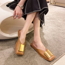 Baotou Slippers Women Wear 2024 New Korean Version of Lazy Metal Buckle Sandals Slip-on Sandals