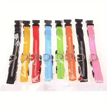 Nylon LED Night Safety Flashing Glow In The Dark Dog Leash Dogs Luminous Fluorescent Pet Dog Collar