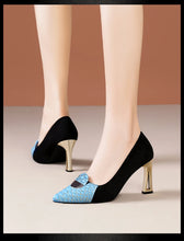 Sexy Fashion Style Women's Heeled Shoes Pointed Tip High Heels One Kick Retro Women Shoes Suede 2025 New Spring Zapatos De Mujer