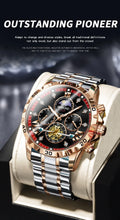 BINBOND Lurury Men's Watches Trend Fashion Original Quartz Watch for Man Flywheel Style Chronograph Waterproof Moon Phase Dress