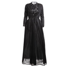 Women Sexy Dress Two Piece Sets Lace Hollow Out Spliced Long Dresses Full Sleeve Tight Waist Gown Evening Vestidos Party Prom