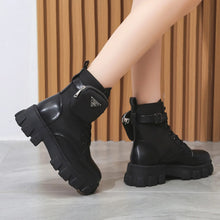 Women Motorcycle Leather Classic Punk Boots