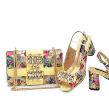 New Arrival Italian Shoes and Bags Matching Set 2025 Wedding Shoes for Women Bride Luxury Full Rhinestone Party Pumps for Ladies