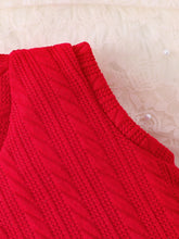 Children's Spring and Autumn New Girl Fashion Cute Three Piece Set Knitted Red Tank Top+Lace Collar Lining+Checkered Half Skirt