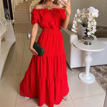Summer Boho Red Dress Fashion Short Sleeve Beach Long Dress Casual Loose Elegant Holiday Party Dresses For Women Robe Femme 2023