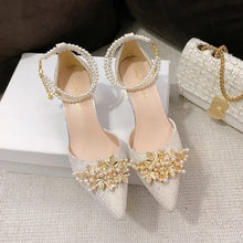 Ladies Shoes on Sale  Fashion Pointed Metal Beaded Solid Women's High Heels Summer Leisure Banquet Women Wedding Pump 2024