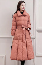 Women's Single Breasted Long Down Winter Jackets