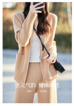 100% Merino wool fall/winter new women's sweater crewneck hooded Cardigan Fashion all-in-one warm pants suit