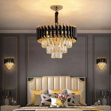 Creative Luxury Crystal Chandelier Rectangular Restaurant Pendant Lights Modern LED Living Room Lamp Lustre Home Elegant Fixture