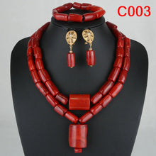 Latest Coral Jewelry Sets Nigerian Dubai Orange Necklace Sets of Beads African Bridal Jewelry Sets