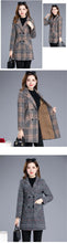 Winter Wool Women's Plaid Blended Elegant Jacket