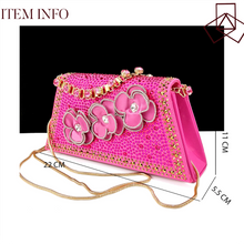 Party Shoes And Bag Ladies Heel Decoration Pure Elegant Flower Wedding Shoes And Bag Full rhinestone Fashion Handbag