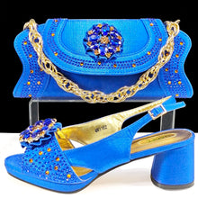 QSGFC Open Toe Women Heels for 2024 Elegant Party Olive Color Diamond Pumps Italian Shoes and Bags Matching Set