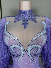 Stage Latin dance cha-cha dance practice suit stretch slim skirt fringe flash small diamond pearl design suit