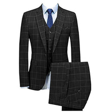 Men's Checked Three Pieces Tuxedos Formal Leisure One Button Notch Lapel Suit  Groom Business Tuxedos men suits wedding prom sui