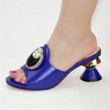 Woman Shoes  Spring Latest African Women Weddding Pumps Rhinestone Wedding Party Shoe Nigerian Woman Sandals High Quality