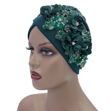 Elegant African Turban Cap with Shiny Rhinestone Ready to Wear Nigeria Auto Gele Headtie Party Women's Head Wrap Bonnet Turbante