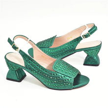 New Fashion Italian Shoe and Bags Matching Set Decorated with Rhinestone Luxury Designer Women Party Pumps Elegant Bridal Shoes