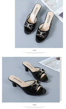 Summer Female Sandals Women Slippers Sexy Open Toe Fish Mouth Slippers  Ladies Rhinestone Bowknot Slides Shoes Plus Size 42