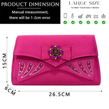 Venus Chan-Italian Shoes and Bags Matching Set for Women Bow Rhinestones Peep Toe High Heels Purple Color Nigerian Party 2024