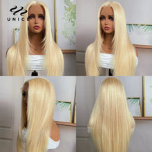 Unice Hair 613 Blonde Bone Straight 5x5 HD Lace Wig 13x4 Lace Front Wigs With Layer Inner Buckle Virgin Human Hair Wig