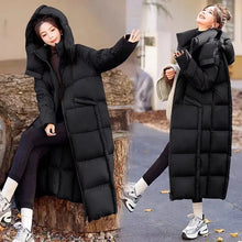 Women's New Winter Parkas Long Down Padded Jacket Hooded thick Warm