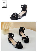 Summer Rhinestone Sandals Kids Shoes Girls Wedding Dress Shoes Children Princess Sandals Fashion Dance High Heels Sandals G944