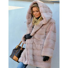 Women's  Faux Fur Over Size Windbreaker Hooded Jackets