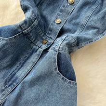 WTHT Fashion Women's Ruffled Edge Sleeveless Denim Long Dress 2024 Autumn O-neck Single Breasted Pleated Dresses Female 1LS125