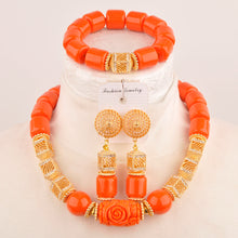 artifical coral beads nigerian jewelry sets for woman weddings