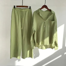 Women's Retro Cotton Linen Shirt Set High Waist Loose Pants Two Piece Suit Traditional Chinese Style Clothing Ensemble