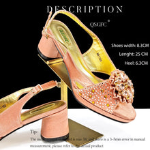 Queena Yan Luxe Peep-Toe Heels & Long Small Bag Set Nigerian Party Shoes and Bag –Comfortable Women's Shoes for Elegant Events