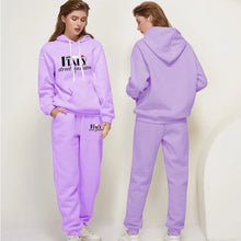 Women's Pants Suit Print Casual Hooded Sweatshirt Set Tracksuit