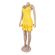 Elegant Tight Corset Ruffle Mini Dress for Women's Fashion New Style Suspender Sleeveless Backless A-line Club Party Sexy Dress