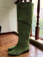 Fashion Knee Length Women's Frosted Leather Long Boots